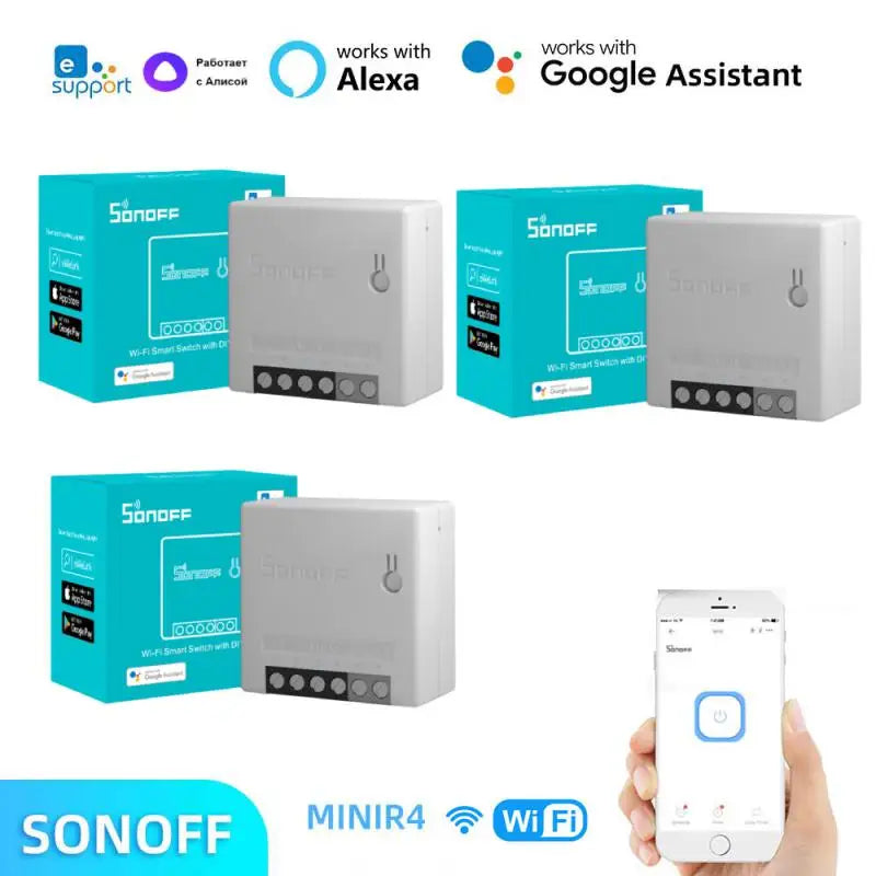 SONOFF-Mini R2 Interruptor Inteligente, DIY, WiFi, Módulo Temporizador, Casa Inteligente, EWelink, Alexa, Google Home, Alice