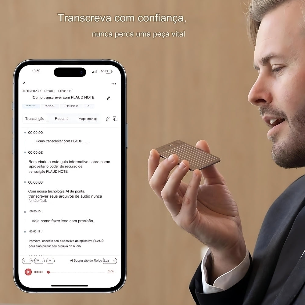 Gravador De Voz Plaud Note Com ChatGPT