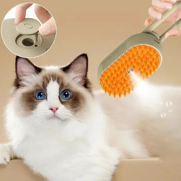 Escova Elétrica 3 em 1 PawSweep™: Reduza a Queda de Pelos e Estimule a Saúde da Pele e do Pelo do seu Pet
