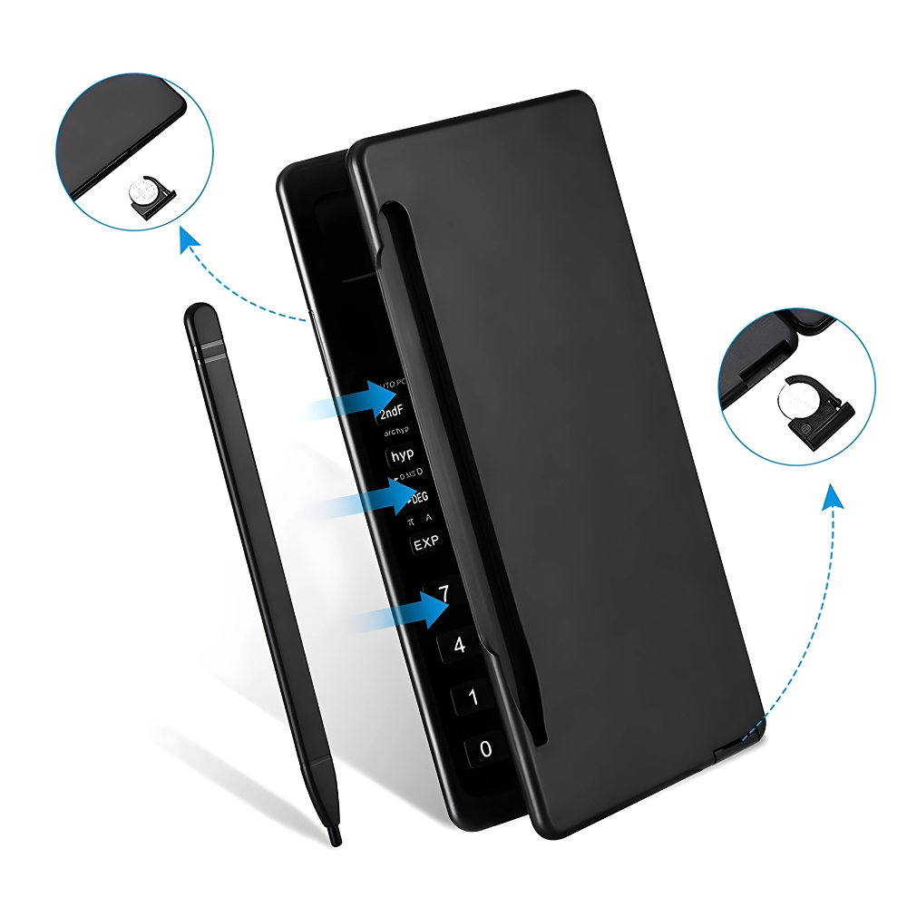 Calculadora científica dobrável com Caneta Stylus