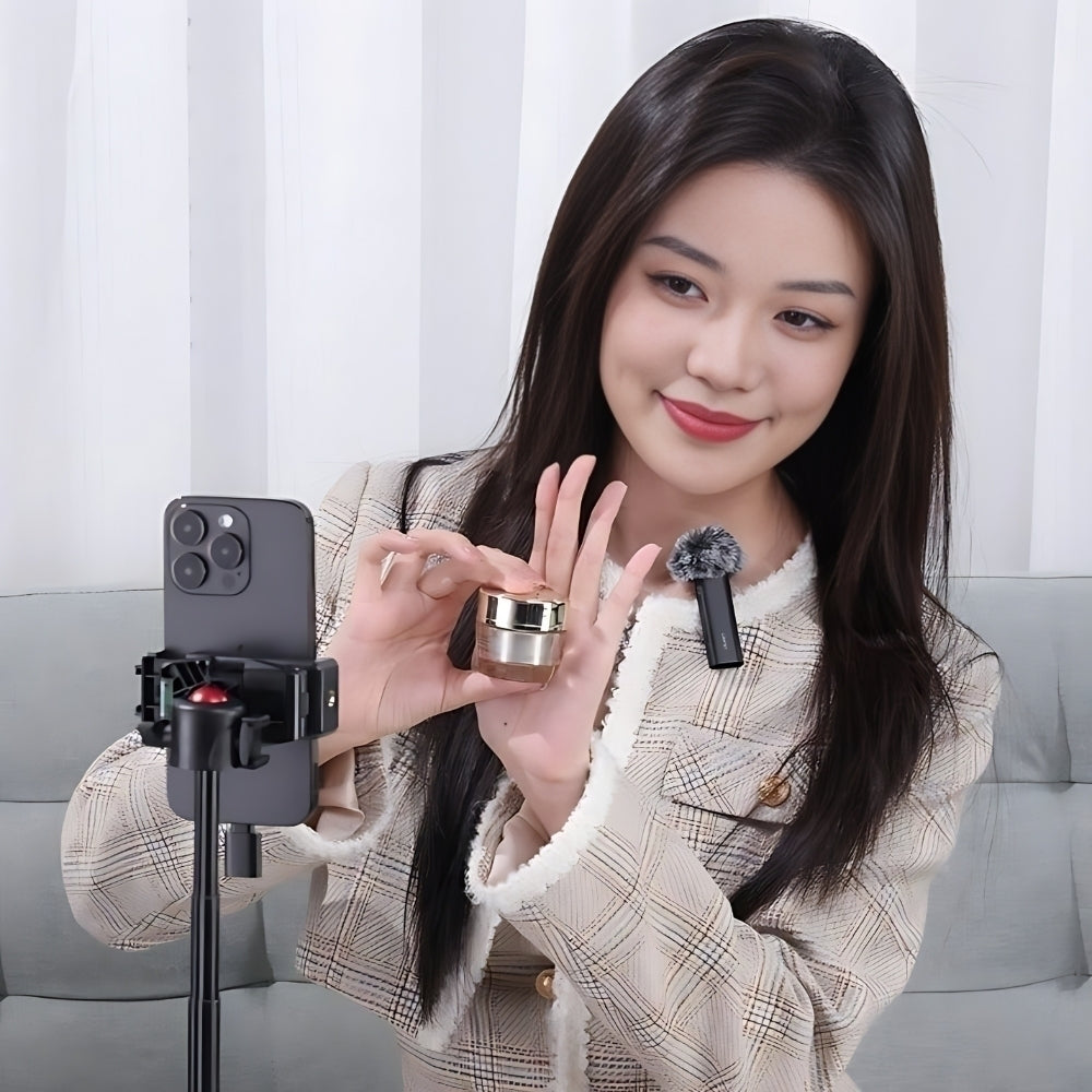 Microfone clip-on sem fio Ulanzi WM-10 para Smartphone ou Tablet