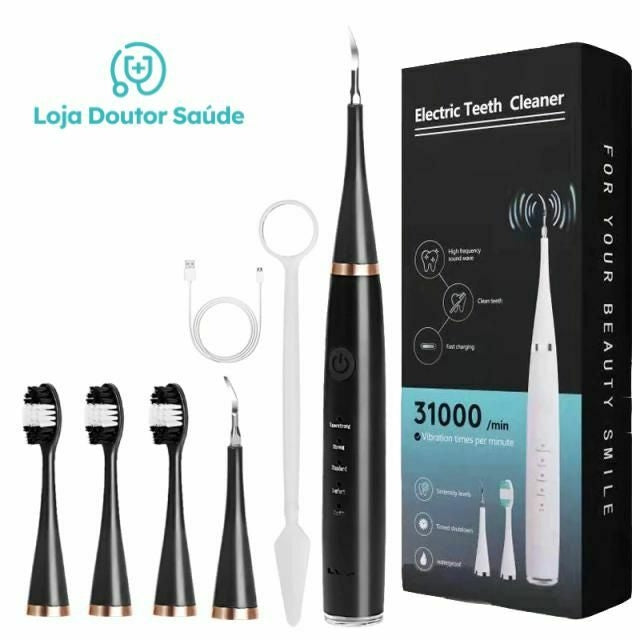 Escova De Dente Elétrica E Removedor De Tártaro 2 Em 1