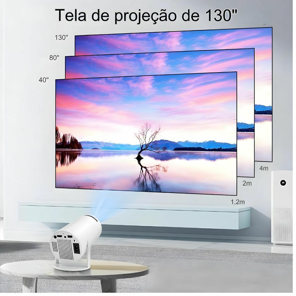 Projetor Portátil HY300 4K HD com Android 11