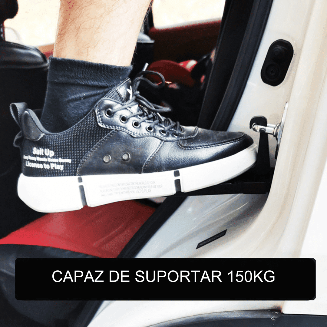 Pedal dobrável de acesso ao teto do carro