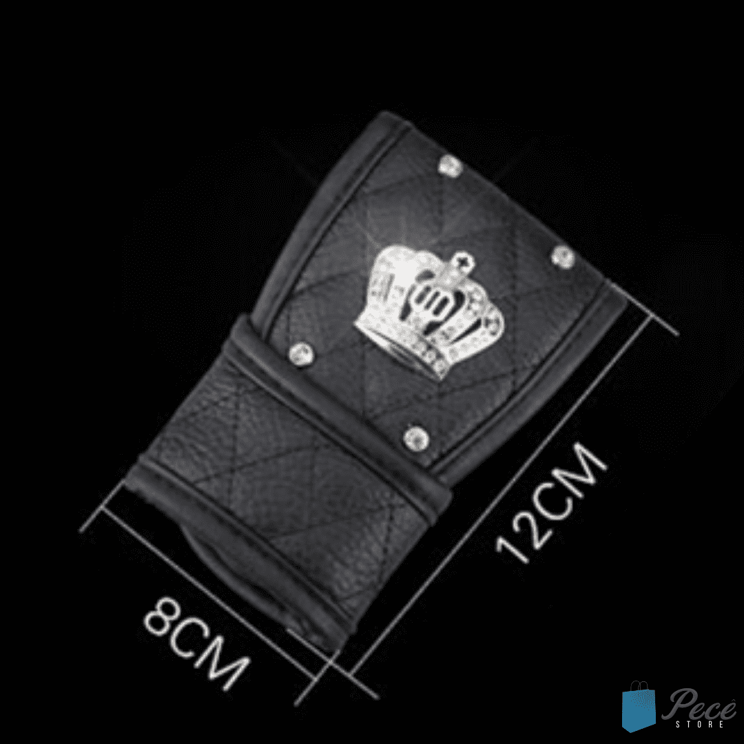 Capa Manopla Câmbio Feminino Couro PU - Strass Cristal