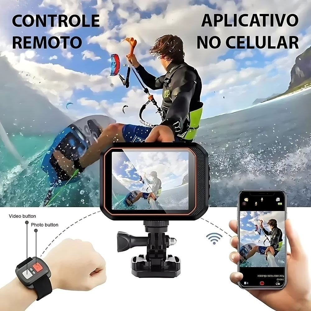 Câmera de Ação à prova D'água 4K HD CERASTES