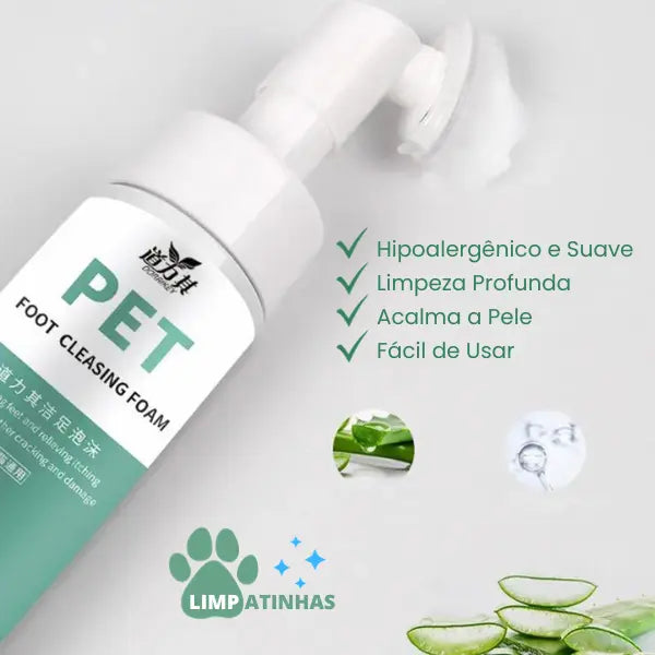 LimPatinhas™ - Mousse Hipoalergênico com Escova
