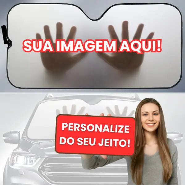 SunShield™ - Protetor Solar Frontal Divertido para Carros