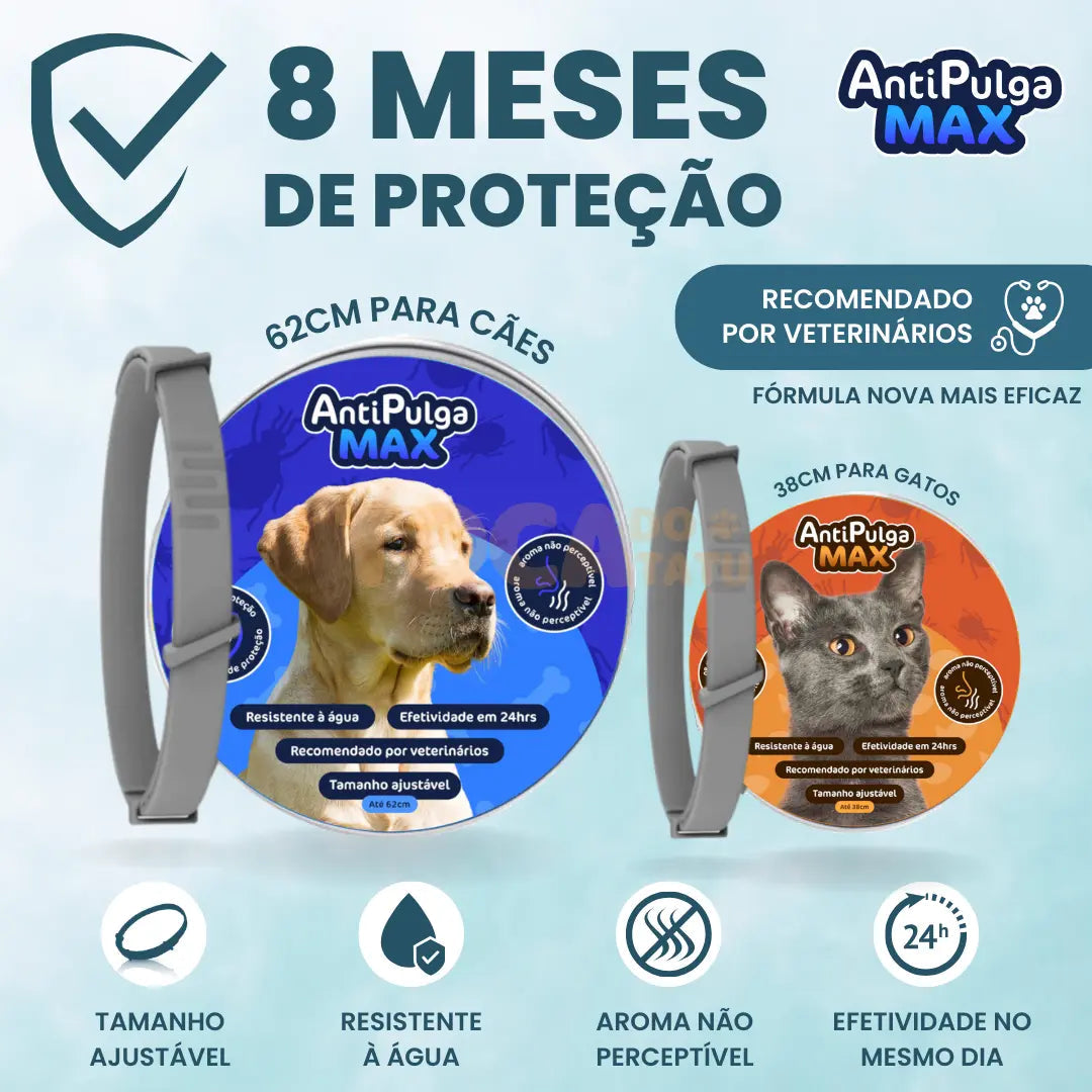 AntiPulgaMax™ - Colar Tratamento Premium
