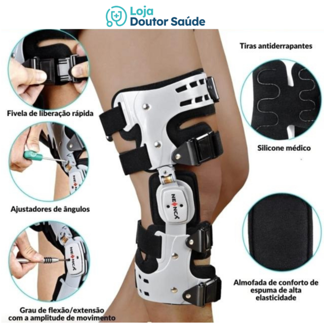 Joelheira Estabilizadora Articulada Ajustável