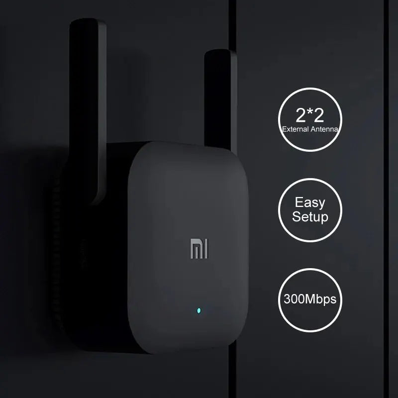 Xiaomi Amplificador Wifi Pro 300M 2.4G Repetidor Expansor de Rede Range Extender Roteader Mi Router Wi-Fi Sem Fio