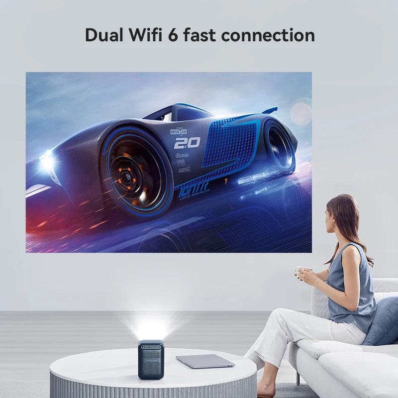 Projetor Wanbo portátil, T2 max, 1080p, full hd, android 9.0, mini, wi-fi, foco automático, 450ansi, som hi-fi, para casa e ao ar livre