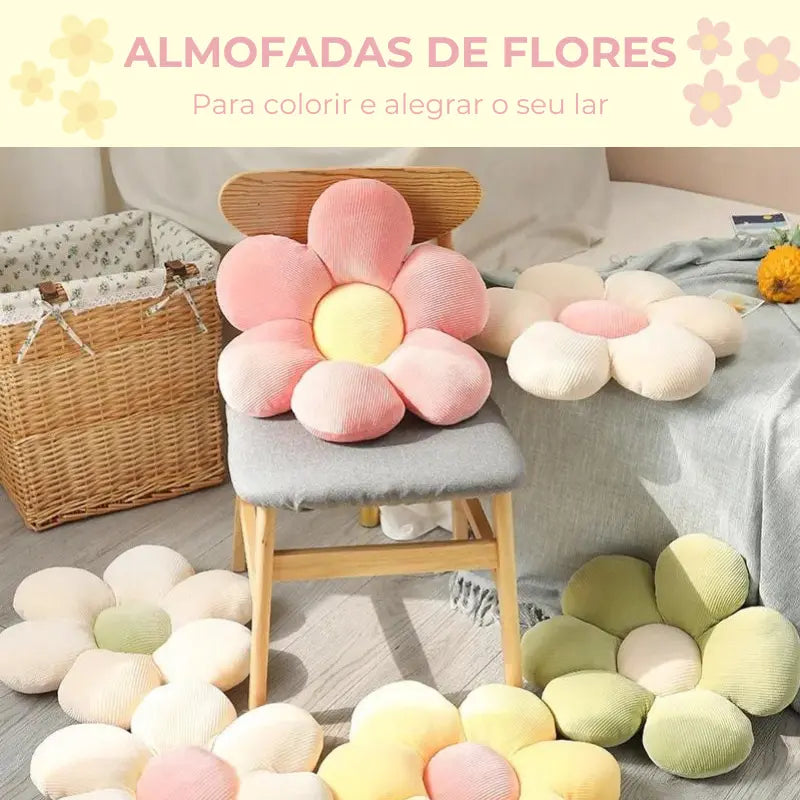 Almofada de Flor - Colorindo e Alegrando o seu Lar