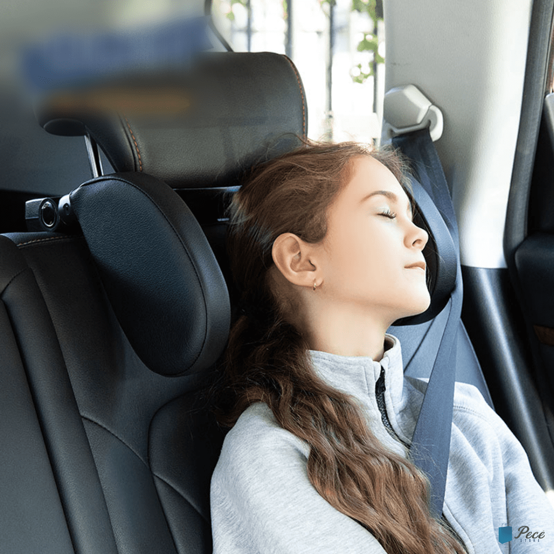 Travesseiro de Apoio de Cabeça Ajustável para Carro
