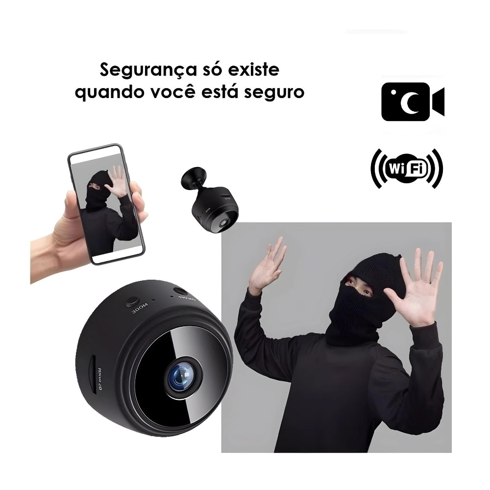 Mini Câmera Angular Espiã com Visão Noturna