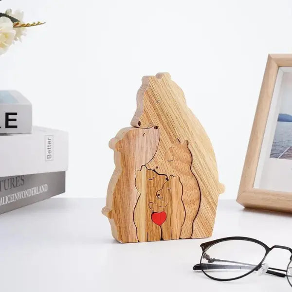 WoodenBear Love II - Quebra Cabeça Decorativo Personalizável