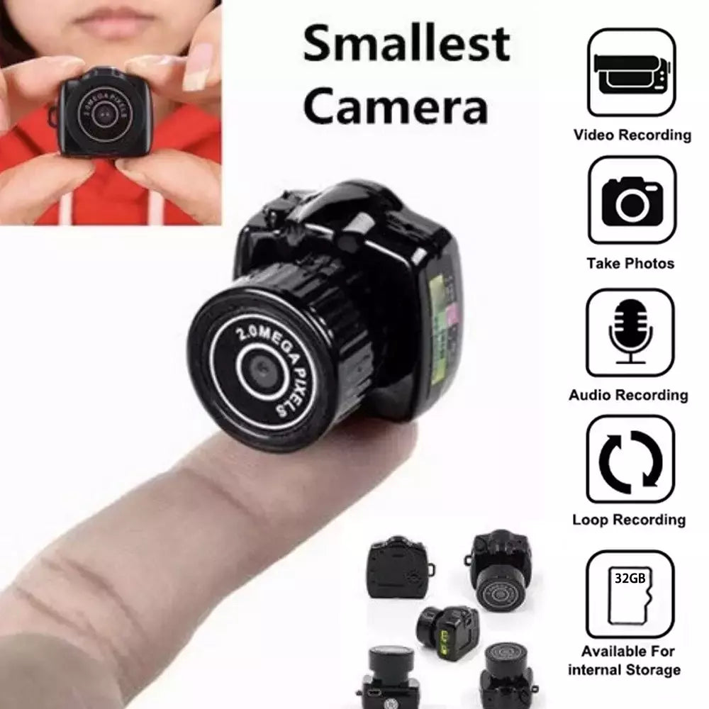 Mini Câmera Portátil Ultra HD com Microfone