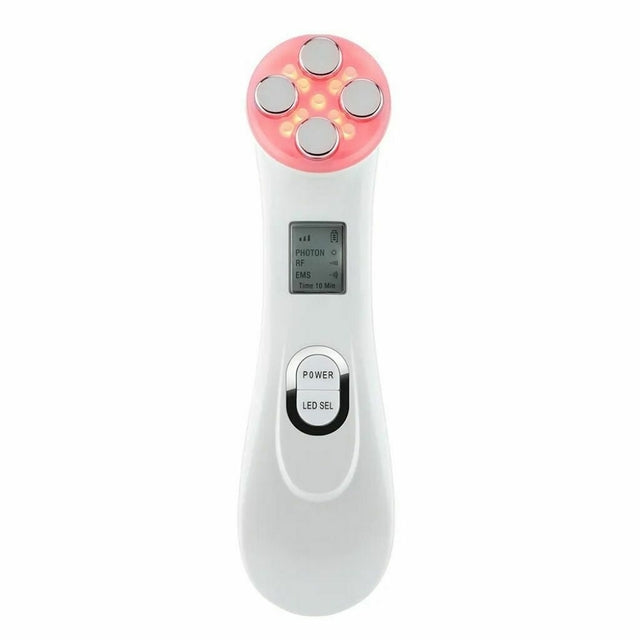Massageador Facial Com Radiofrequência E Luz LED 5 Em 1