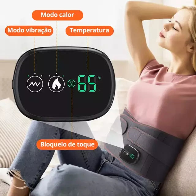 Massageador Lombar Recarregável - Compressa Quente