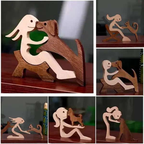 WoodenPet Love™ - Estatueta Decorativa Amor pelos Pets