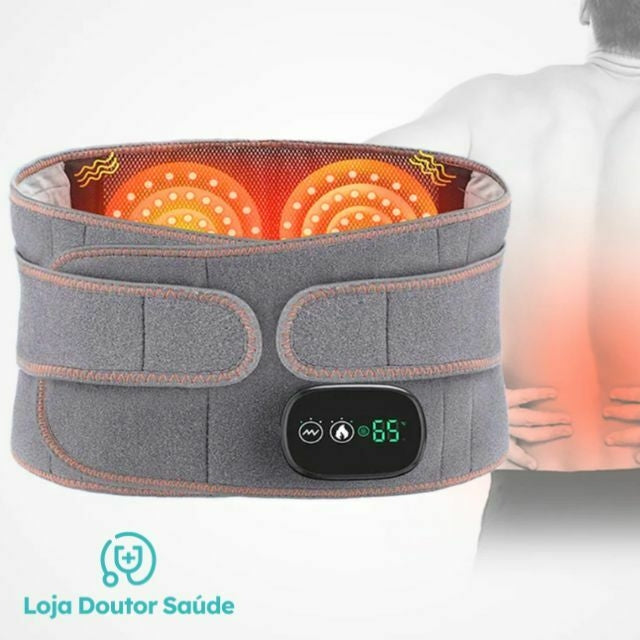 Massageador Lombar Recarregável - Compressa Quente