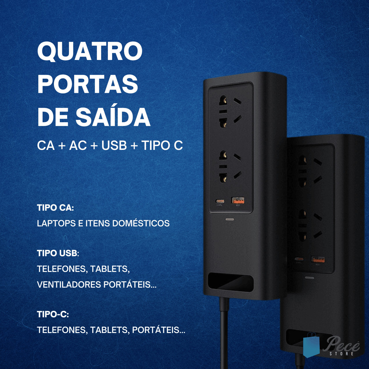 Conversor de Tomadas para Automóveis 150w