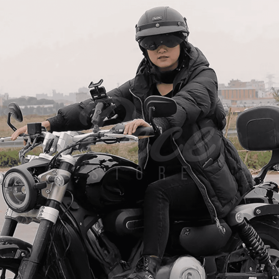 Capacete de Moto de Meia Face em ABS