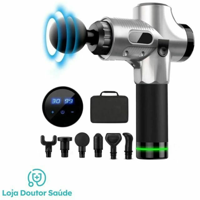 Pistola Massageadora Portátil Com Maleta