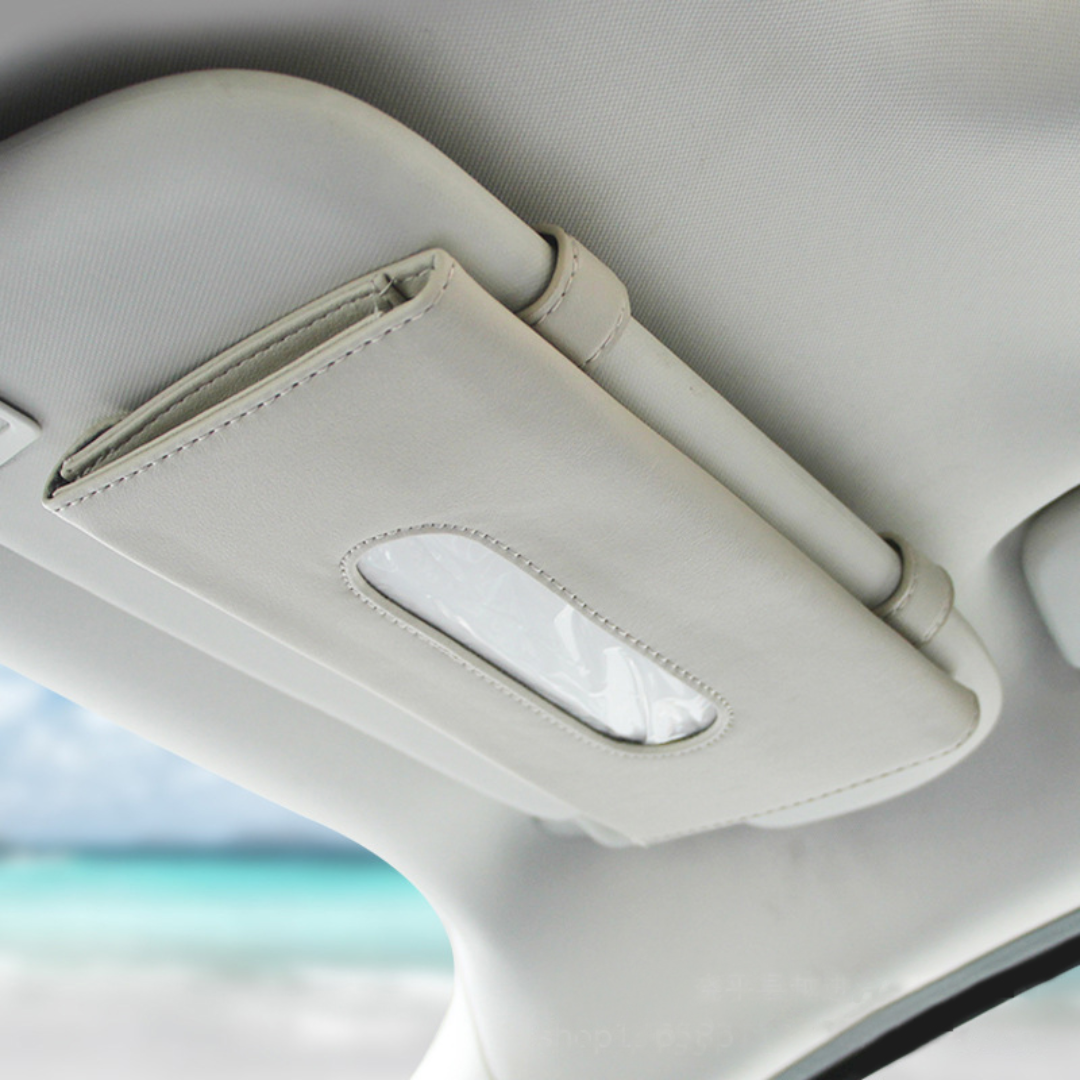 Porta Lenços para Carro com Encaixe no Quebra-Sol