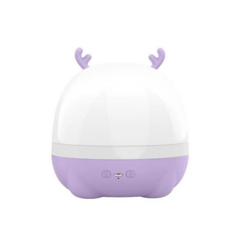 Luminaria De Mesa Infantil Projetor Luzes Abajur 360 Lilas