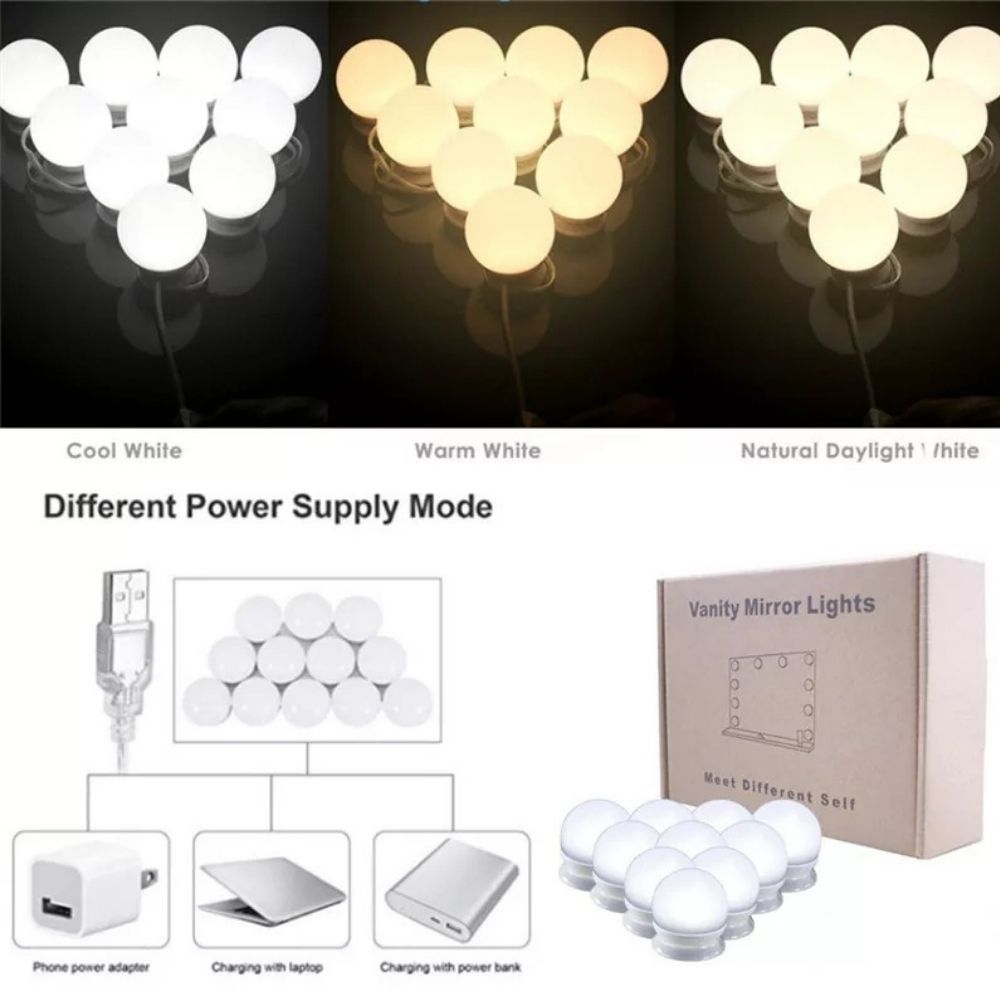 STO271 - Kit Luz Camarim Studio Com 10 Lampadas Led Maquiagem
