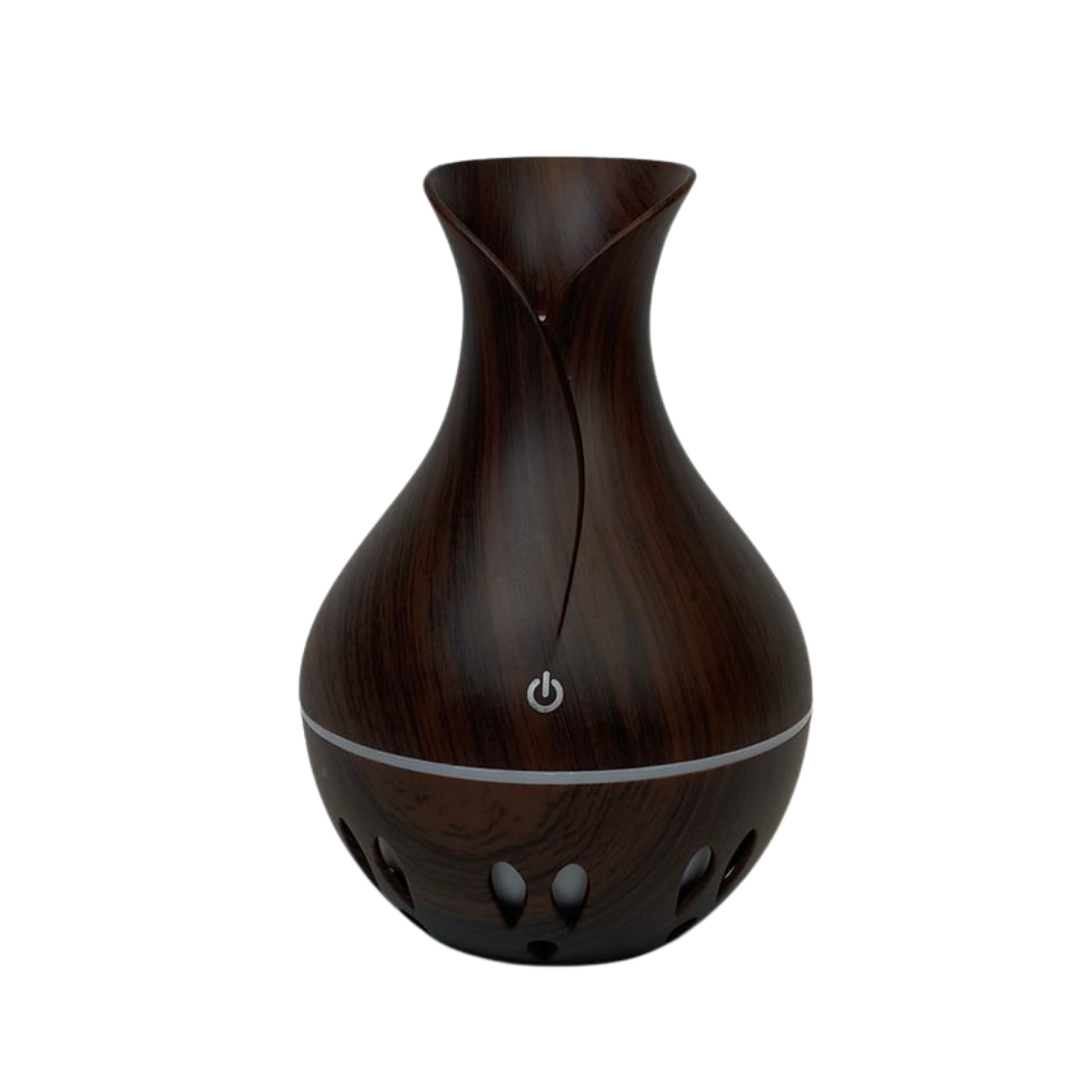Umidificador Difusor De Aroma Ultrassonico Oleo Essencial Led Aromaterapia Vaso Gotas