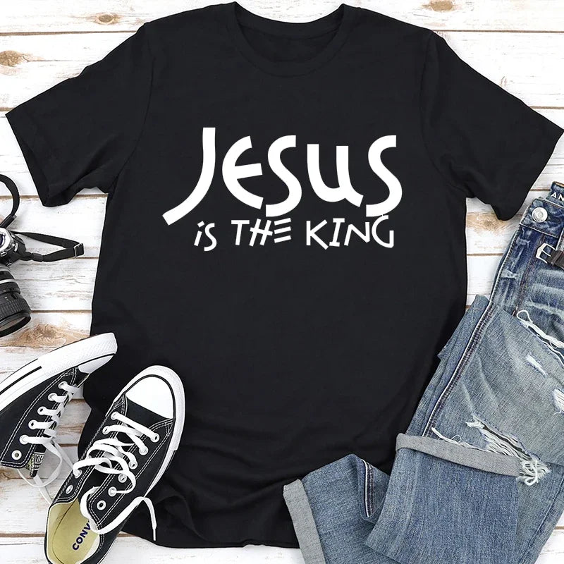 Jesus a maneira verdade vida impressa novo estilo feminino t camisa religião cristã slogan topos crente orar deus senhora roupas de verão