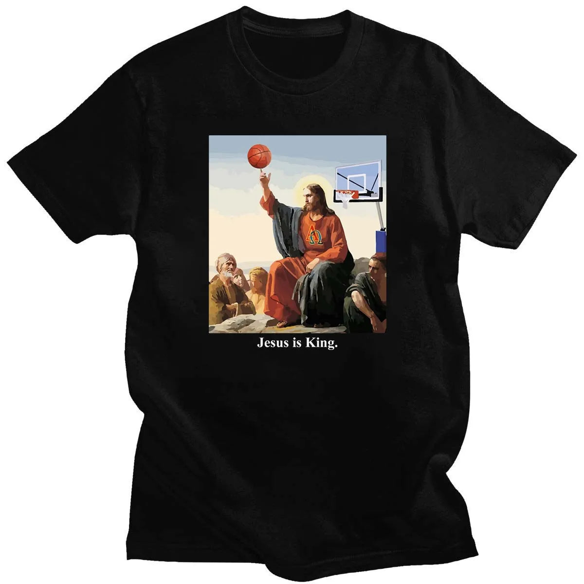 Engraçado Jesus Jogar Basquete T-shirt para Homens e Mulheres, Tee Fé Cristã, Tops Religiosos, Roupas Religiosas, Fé