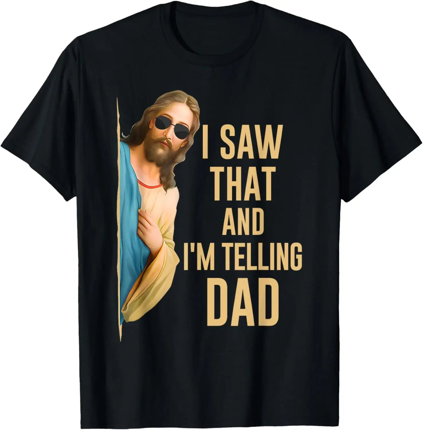 Eu vi que estou contar pai engraçado religioso cristão jesus camiseta gráfica t camisas dos homens t camisa personalizável hombre