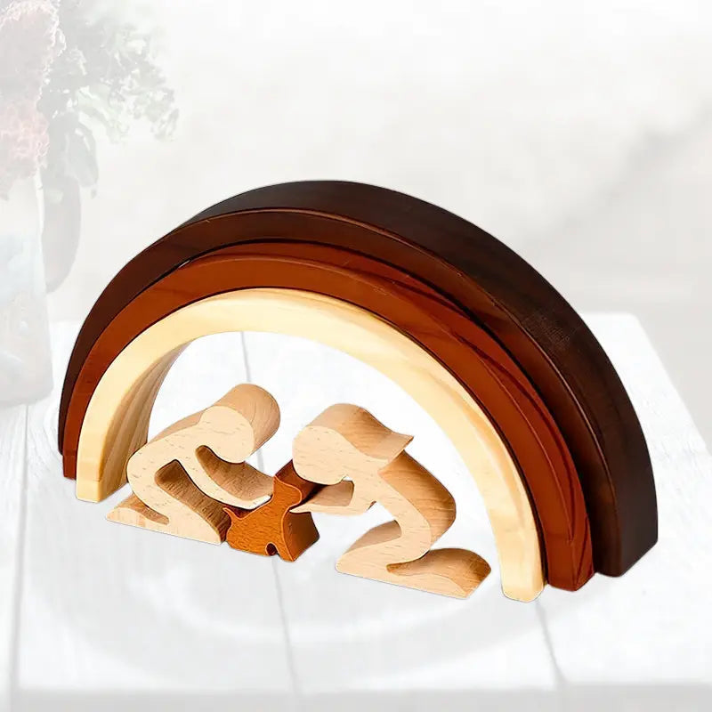 WoodenPet Rainbow™ - Estatueta Simbólica Amor Pets