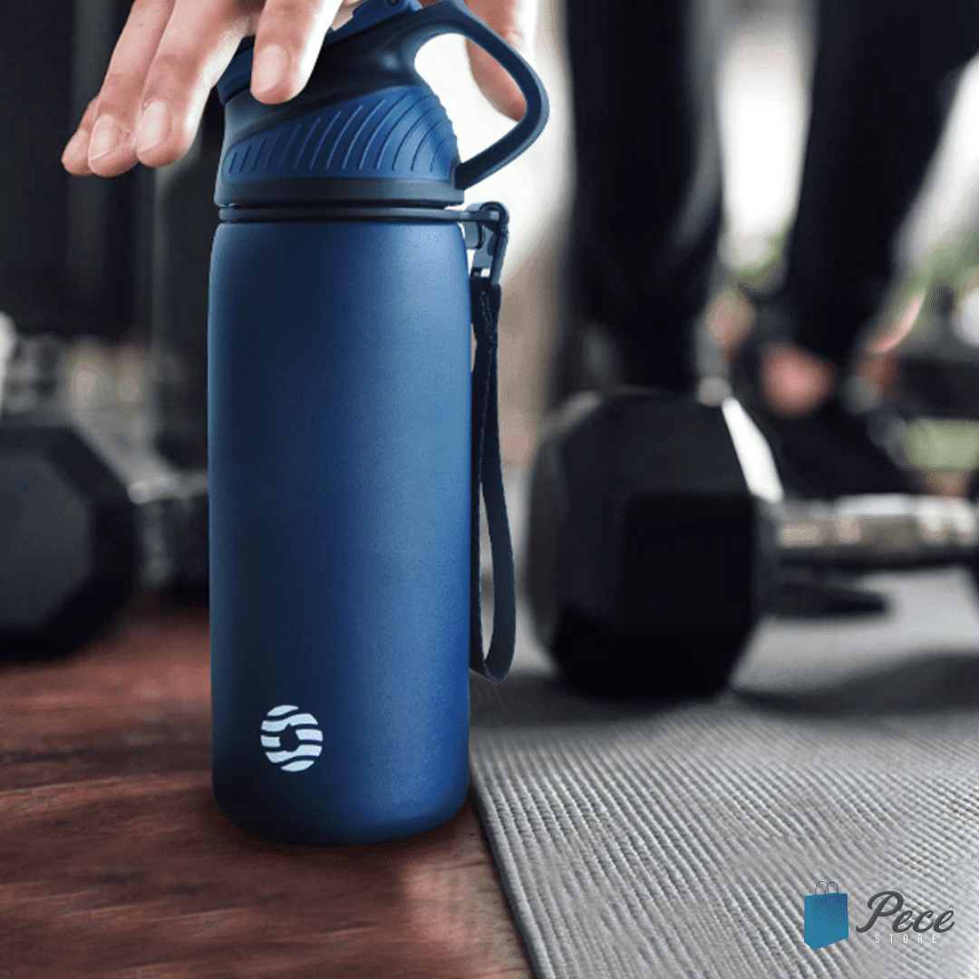 Garrafa Térmica com Tampa Magnética de Aço Inoxidável