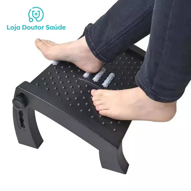 Apoio De Pé Ajustável Com Rolo Massageador