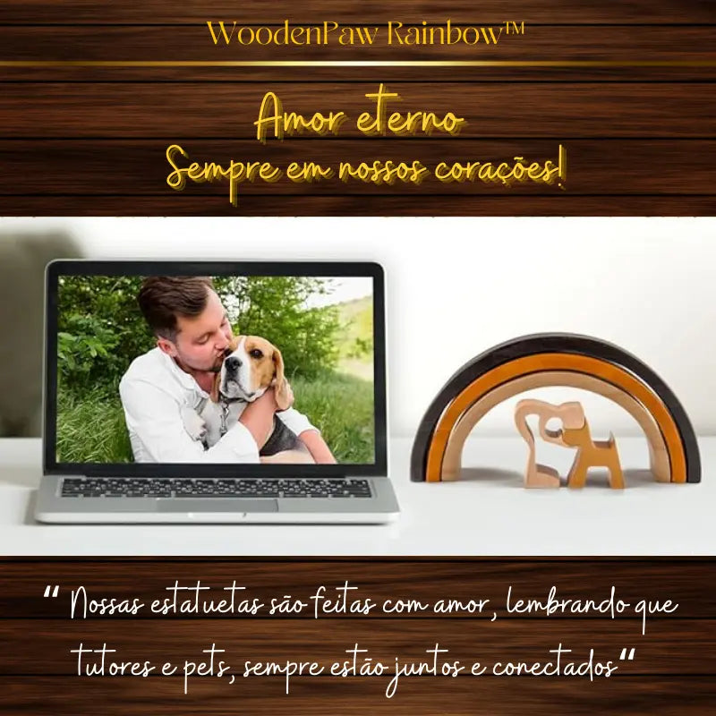 WoodenPet Rainbow™ - Estatueta Simbólica Amor Pets