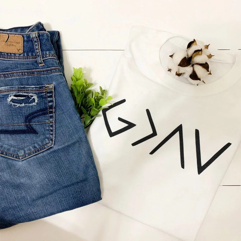 Camiseta de fé religiosa masculina e feminina, Deus é maior do que os altos e baixos, Tumbler Graphic Tops, Christian Tees, Verão