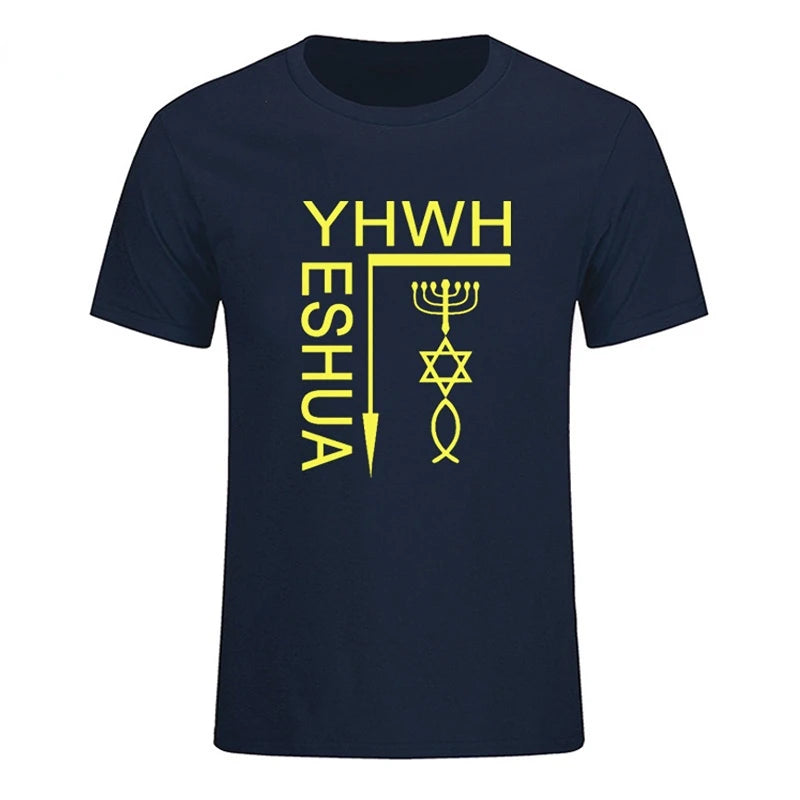 Camisa de verão harajuku t men yeshua yahweh religioso cristão jesus cristo fé espiritual seguidor impressão camiseta