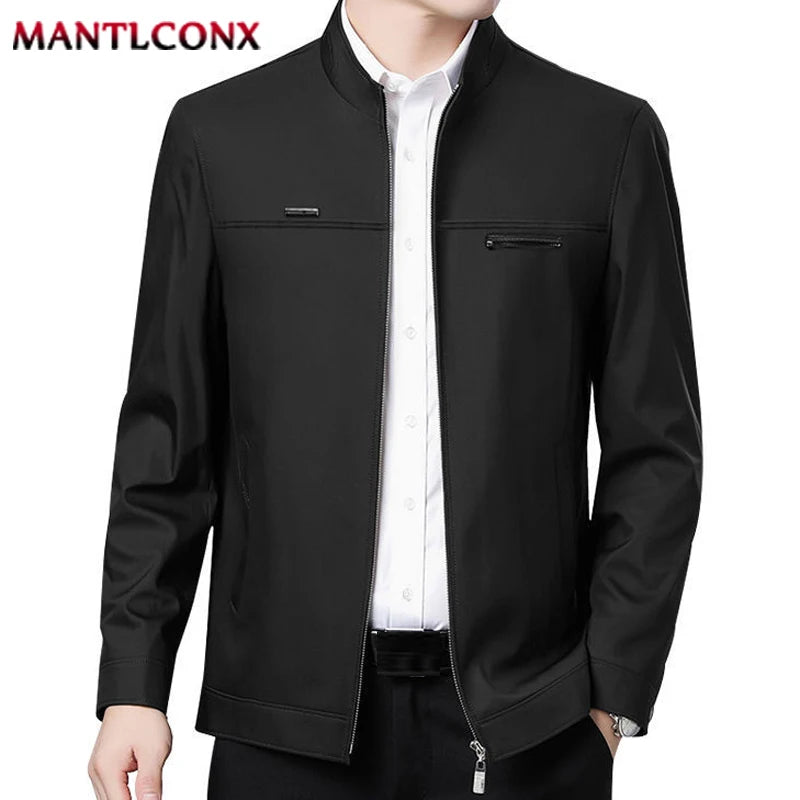 Jaqueta Masculina De Negócios. Ajuste Outerwear Masculino. Zip Up. Jaqueta Primavera. Fina Roupas Masculinas.