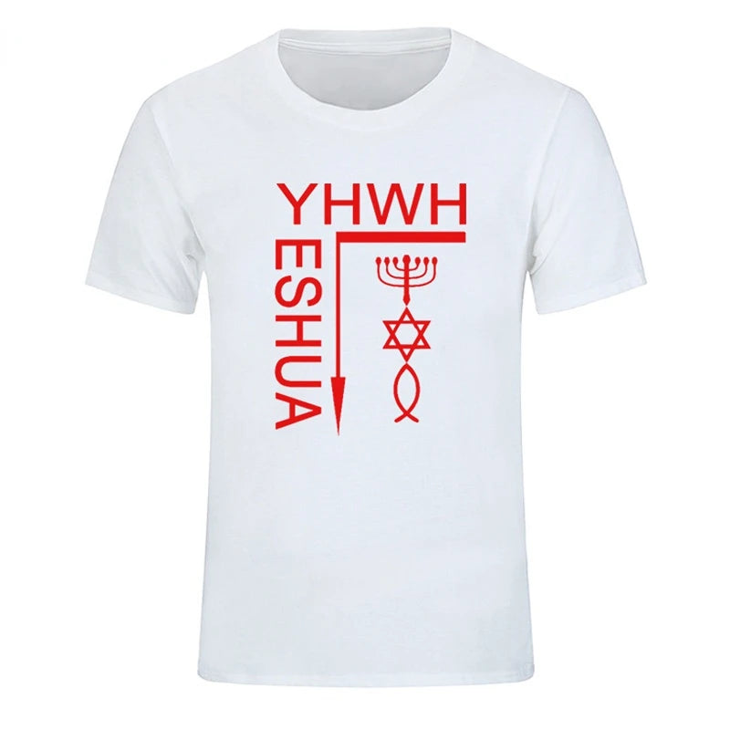Camisa de verão harajuku t men yeshua yahweh religioso cristão jesus cristo fé espiritual seguidor impressão camiseta