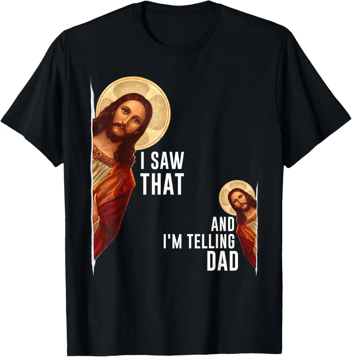 Eu vi que estou contar pai engraçado religioso cristão jesus camiseta gráfica t camisas dos homens t camisa personalizável hombre