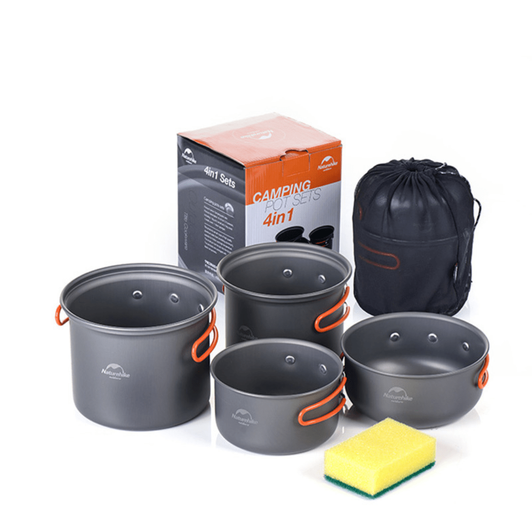 Kit Panelas de Acampamento 4 em 1 - PotSet