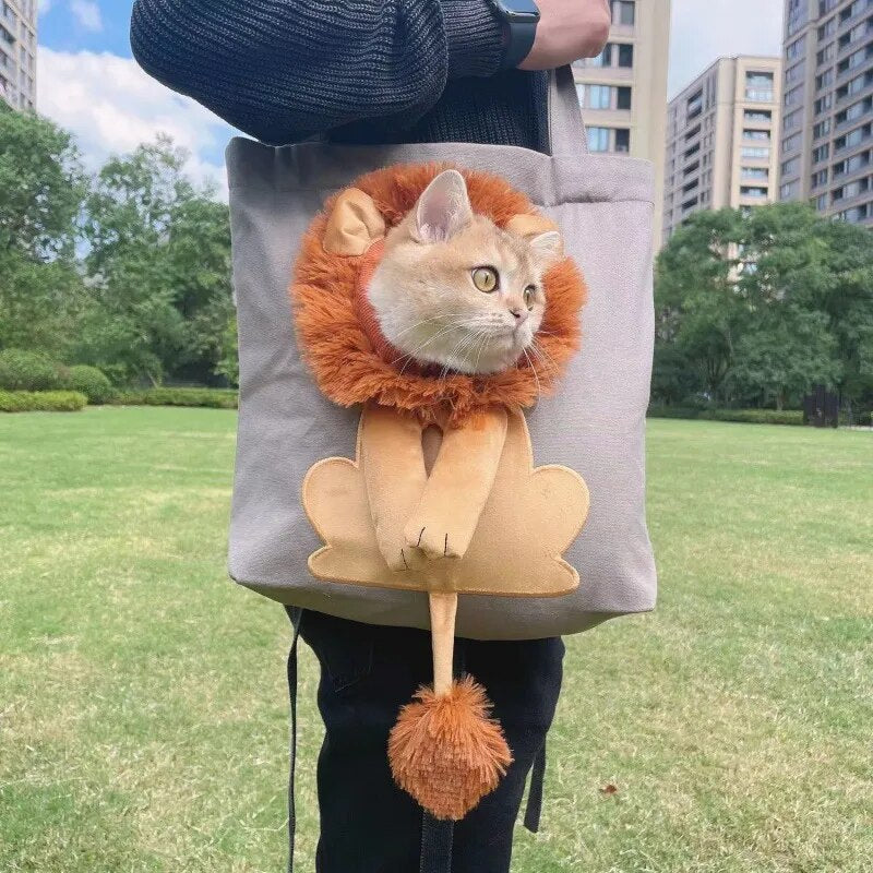Bolsa de Transporte Pet Leão para Cães e Gatos