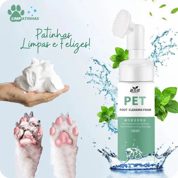 LimPatinhas™ - Mousse Hipoalergênico com Escova