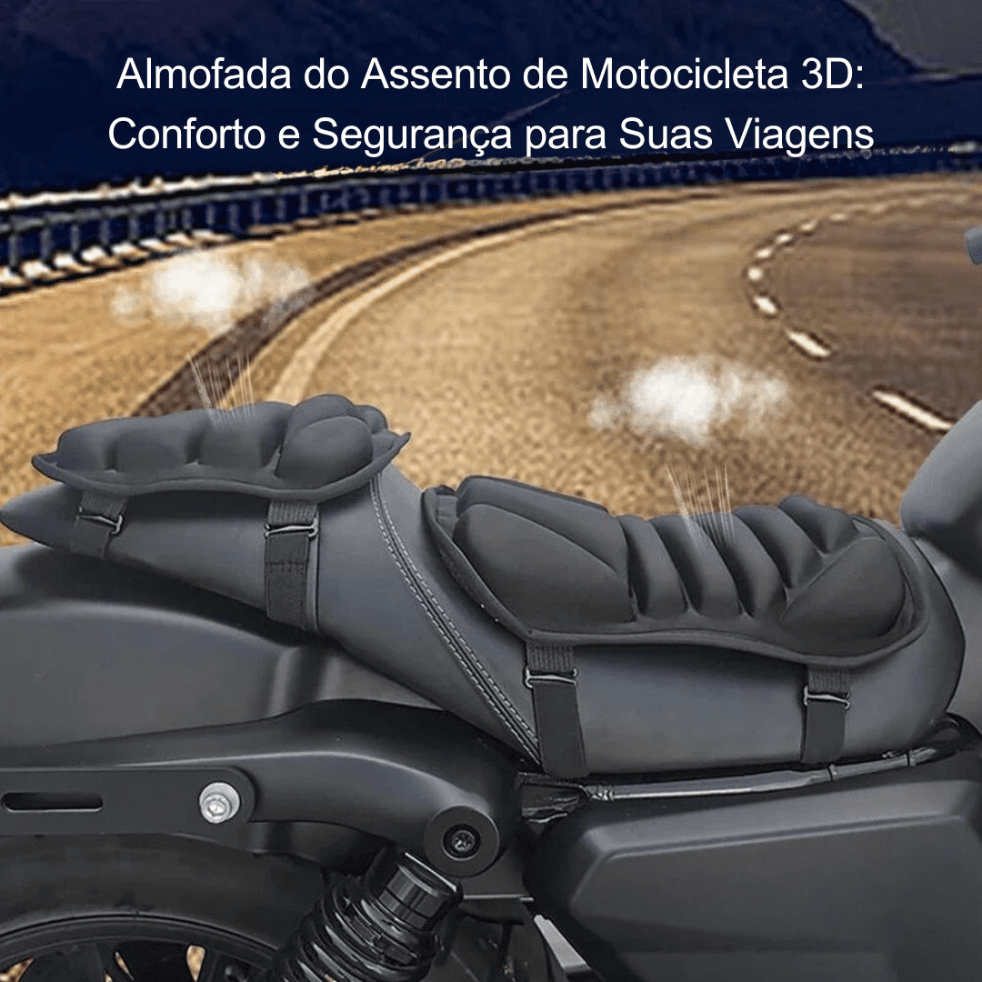 Almofada do Assento de Motocicleta 3D: Conforto e Segurança para Suas Viagens